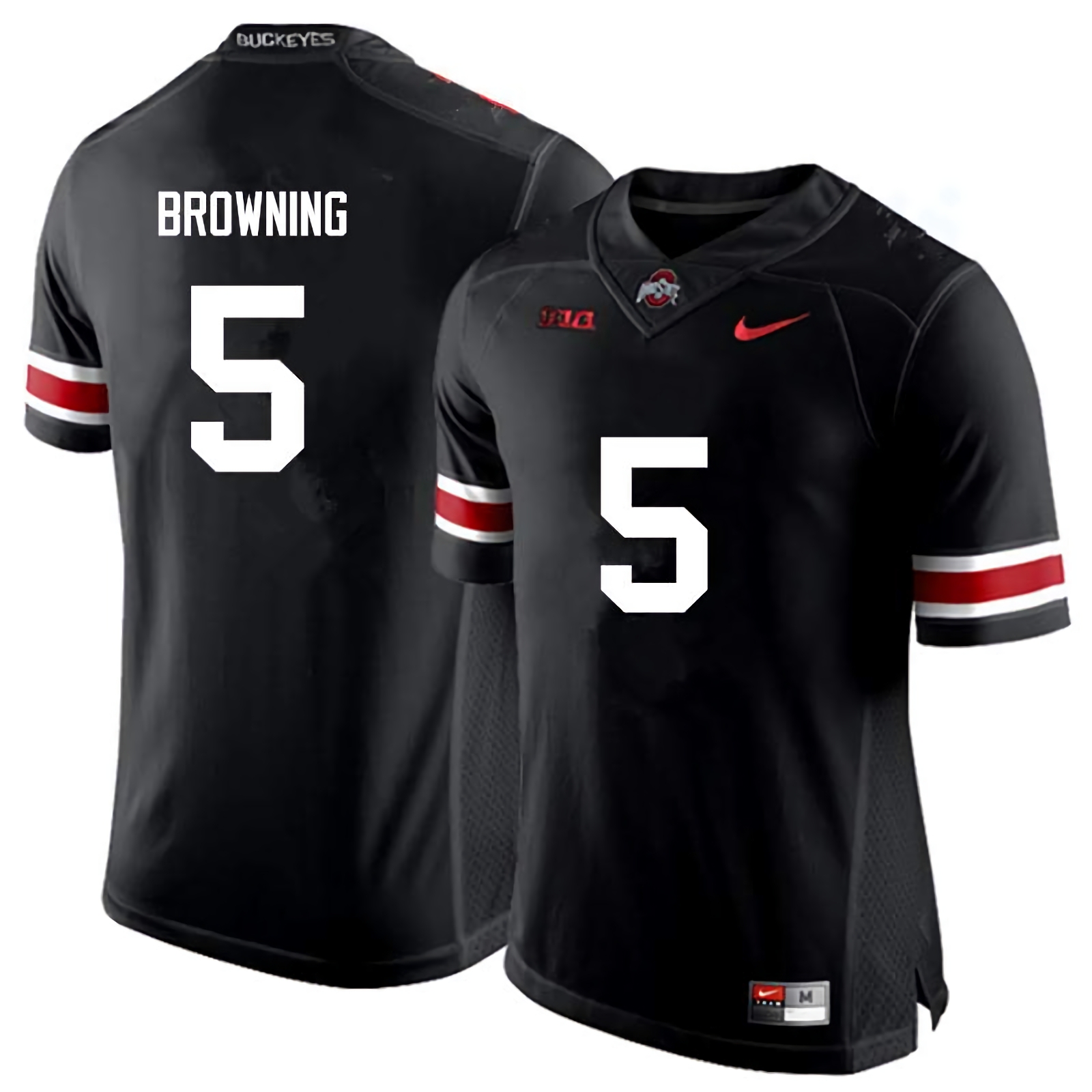 Baron Browning Ohio State Buckeyes Men's NCAA #5 Nike Black College Stitched Football Jersey POG5656QT